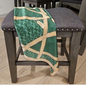 Coach scarf for your bag or hair twilly coach green scarf
